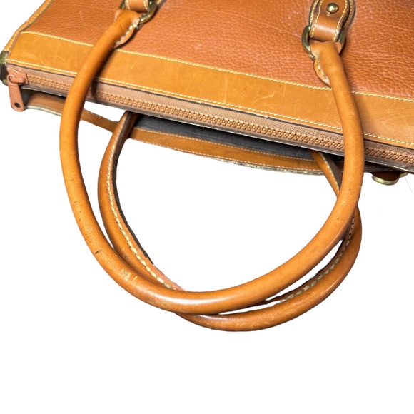 Vintage 90s Dooney & Bourke Color Block Pebbled Leather All Weather Duck Purse - Picture 8 of 12